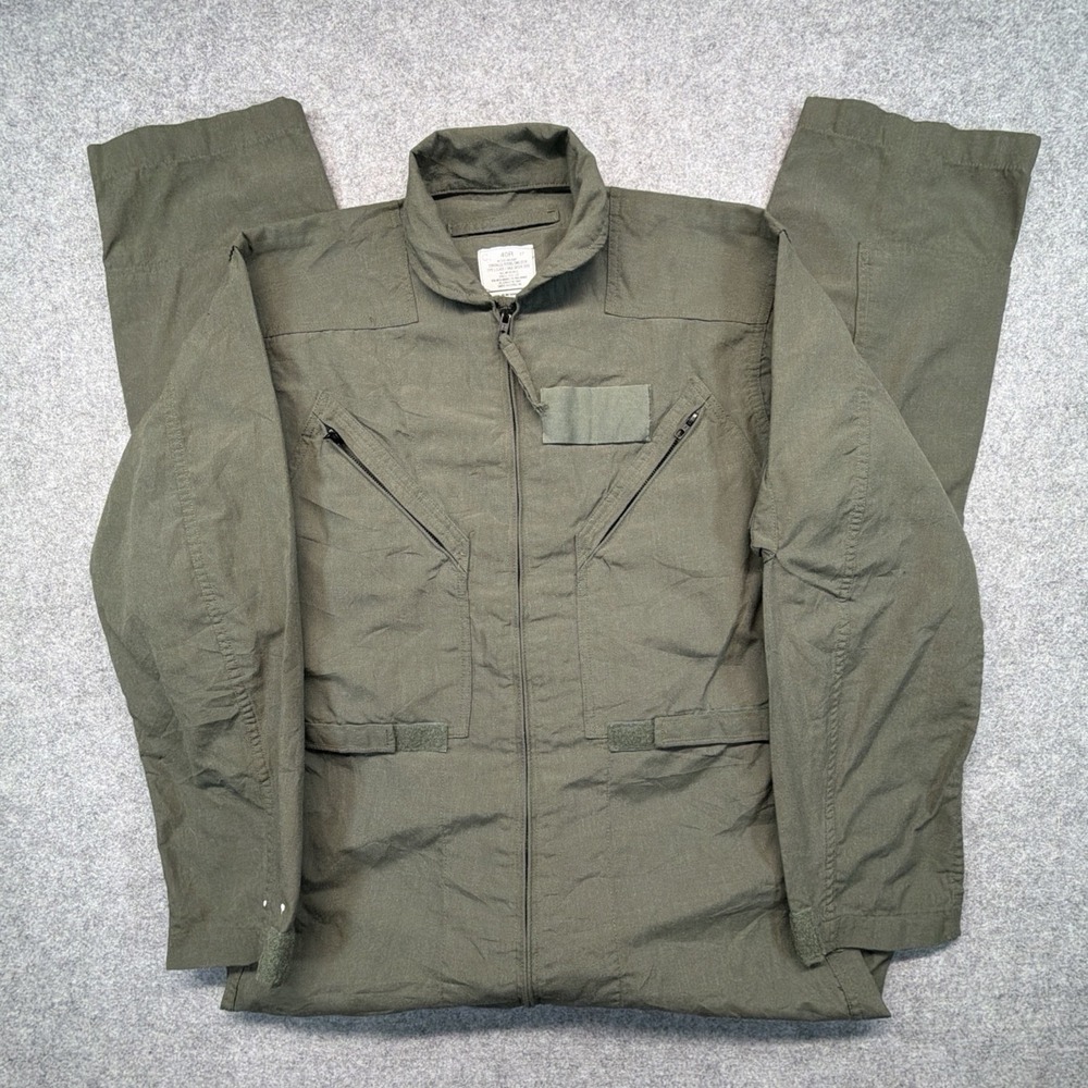 US Coveralls Flyers CWU-27/P  Flight Suit 40R Sage Green Class 1 USMC USAF
